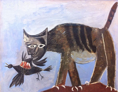 Le Chat et l'oiseau, par Picasso