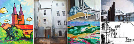 Bildende Kunst Malerei und Zeichnung Enno Franzius Acrylmalerei Ölmalerei Eitemperamalerei Aquarellmalerei Federzeichnung 