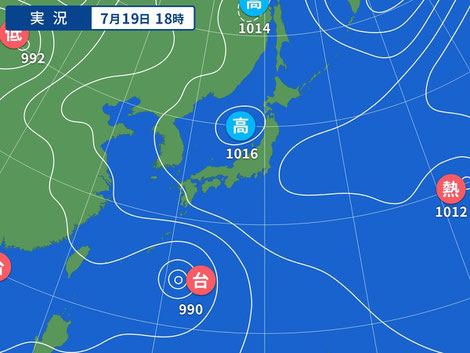 20210719　Yahoo!天気図より