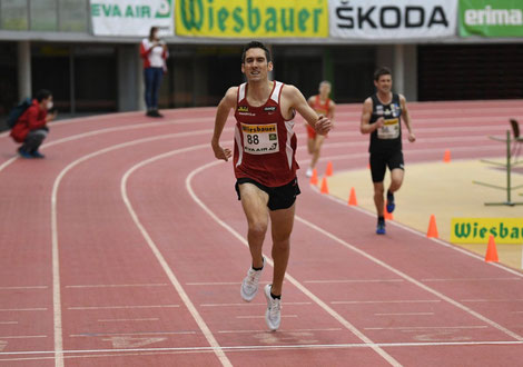 Andreas heute beim Zieleinlauf. Fotocredit: ÖLV/Alfred Nevsimal 