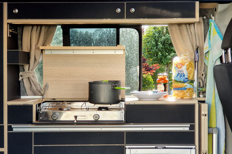 Die funktionale Küches des WohnBUS