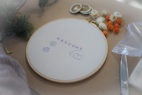 刺繍枠リース ワークショップ