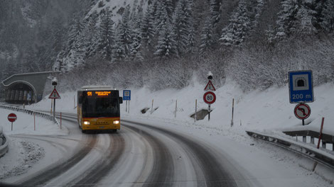 Im Winter kann es gut sein, dass auch die Autobahn mal schneebedeckt ist
