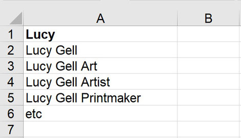 keyword phrase brainstorming art marketing seo