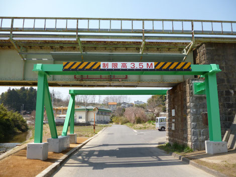 鉄橋桁防護工鉄骨