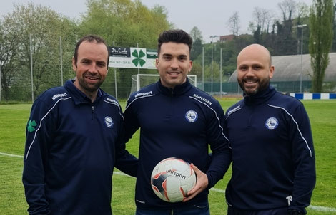 v.l.n.r Reto Amrein (Präsident), "TEX" Marco Teixeira ( neuer Assistenztrainer, Dave Andreoli (Trainer)