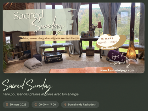 Sacred Sunday par Amélie de Kesharini Yoga à Petite-Somme (Durbuy)