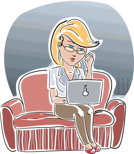 Woman having online therapy session.