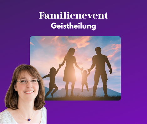 Geistheilerin Ina Paulus im Hintergrund ist eine Familie zu sehen