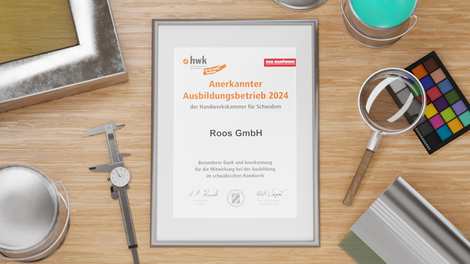 Roos GmbH in Augsburg wurde erneut als Ausbildungsbetrieb des Jahres ausgezeichnet -roos.gmbh