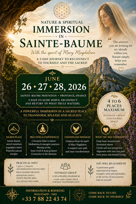 nature immersion 3 days mindfull walks and deep transformation at Sainte-Baume south of France