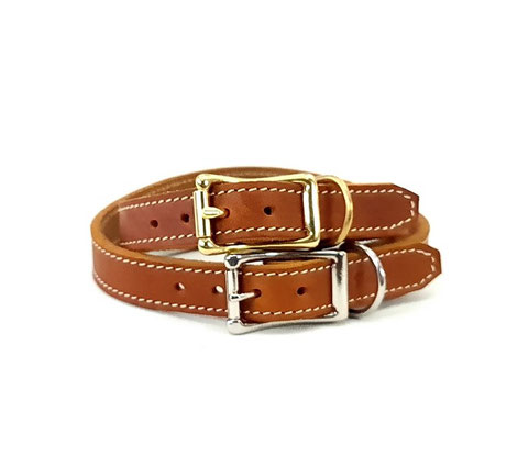 Lederhalsband cognac 2 cm breit