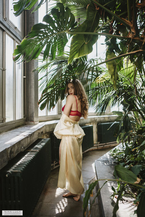 plantentuin botanische tuin boudoir lingerie model fotograaf antwerpen gent