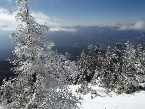 八ヶ岳　西岳　雪山　登山　ガイド