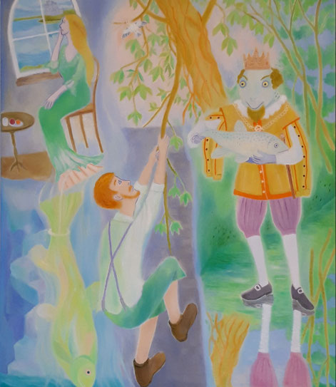 The Lord Fish ( a story by Walter de la Mare) 70x60cm 