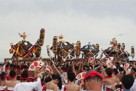 上総十二社祭り,玉前神社,南宮神社 ,谷上神社,三之宮神社 ,玉垣神社 ,二宮神社,裸祭り,シオフミ,釣ケ崎祭典場