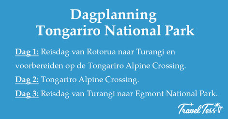 Dagplanning Tongariro Alpine Crossing