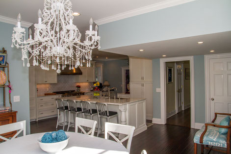 Kitchen renovation with breakfast nook addition. 