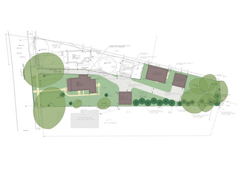 Site Plan - Carriage house is located to the right. 