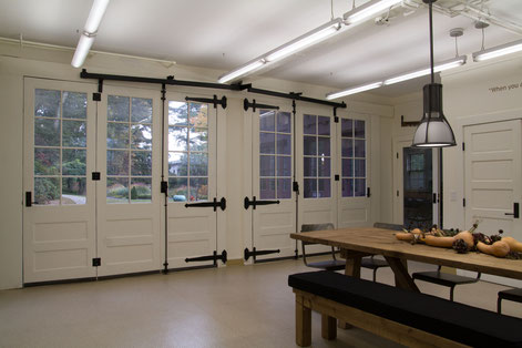 Inside of VIsitor Center with new doors to match existing. 