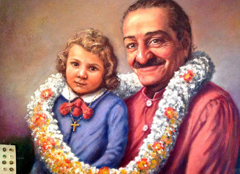 24.  Meher Baba with Al Grasso ( as a child ). Courtesy of Al Grasso