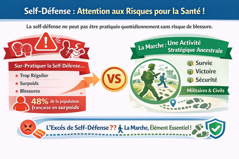 Risques de la self-défense vs marche spécifique