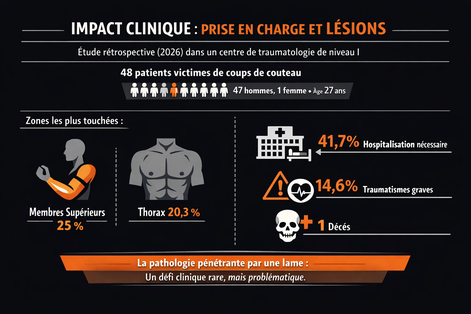 Impact clinique des blessures par arme blanche