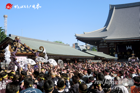  2014年 三社祭(5月18日): 本社神輿宮出し ⓒreal Japan 'on!