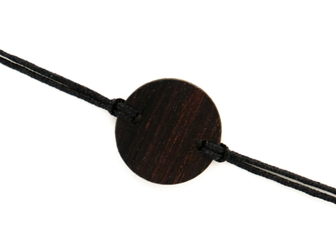 Armband aus schwarzem Ebenholz Leni – Vorderansicht-Detail