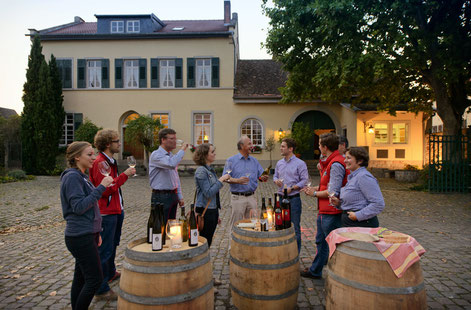 Feierabend auf dem Weingut Stolleis. 