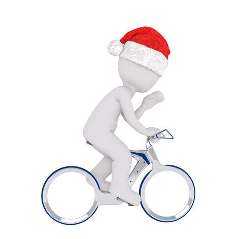 pere noel à vélo