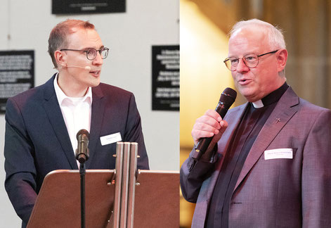 v.l. Daniel Wörmann und Roland Winkelmann führten die Gäste durch den Abend