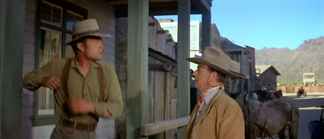 For his 1963 production of "McLintock", John Wayne added several new structures to the 1939 built western set of Old Tucson. 