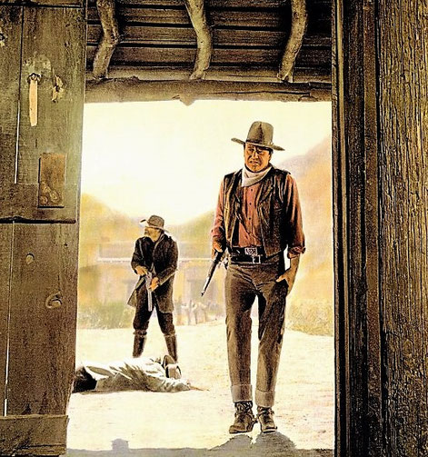 While the "Rio Lobo" cantina was lost in the big Old Tucson fire, the shack which creates the frame for the original poster art still exits.