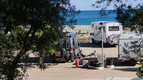 Campingplatz in Spanien am Meer bei Tarragona