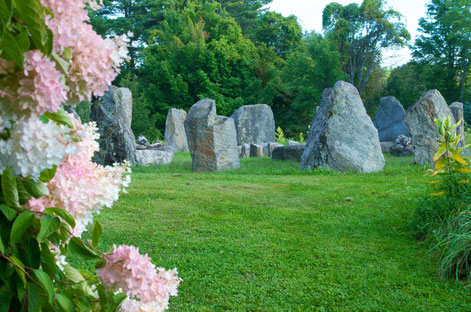 The Distant Hill stone circle viewed from the north. 