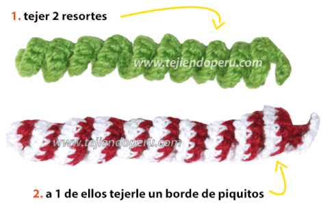 Cómo tejer una corona con resortes a crochet