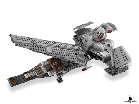 Die Besonderheiten im Lego Paket 75096 sind das einziehbare Fahrwerk, der Schwenkflügel, das aufklappbare Cockpit und zwei federunterstützte Shooter, die von vorne oder hinten geladen werden können.