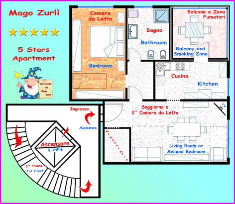 Mappa Appartamento Mago Zurlì