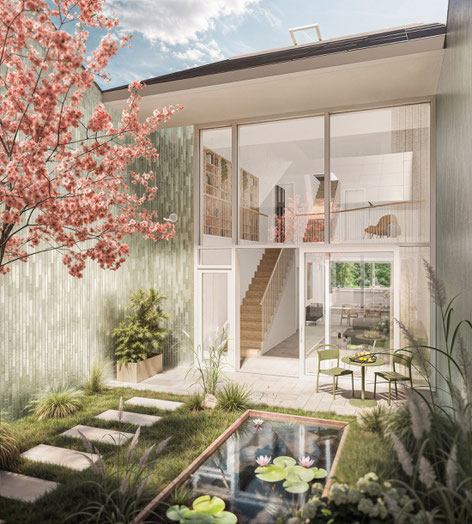 Neues Zentrum Schmalenbeck - Neubau Beispiel Innenhof