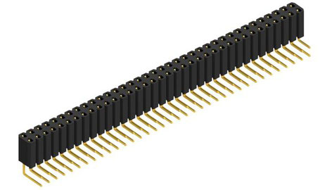 BL-4-72-G | 2.54mmピッチ 連結ソケット 2列 ライトアングル（フォークコンタクト）