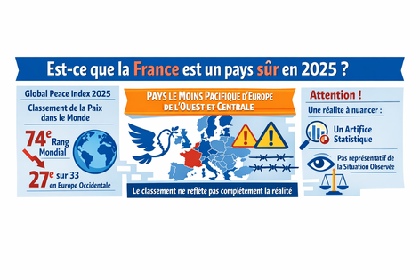 La France dans le classement mondiale des pays sécurisés