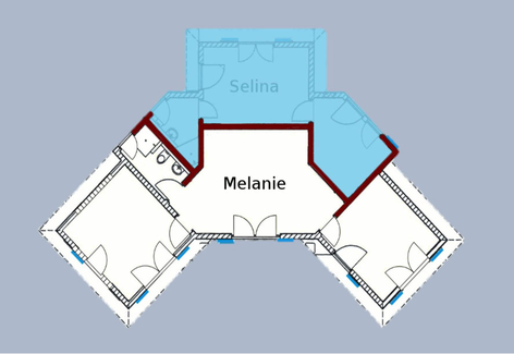 Floor plan apartment Melanie holiday home Helios Peloponnes
