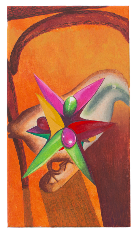 Galgenvogel.exe, 45 x 50cm, 2023, Kaltleim und Pigment auf Leinwand