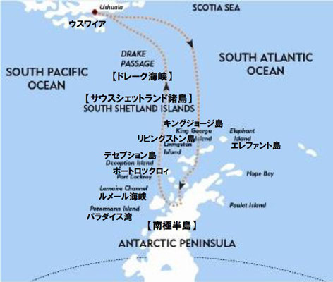 南極半島地図