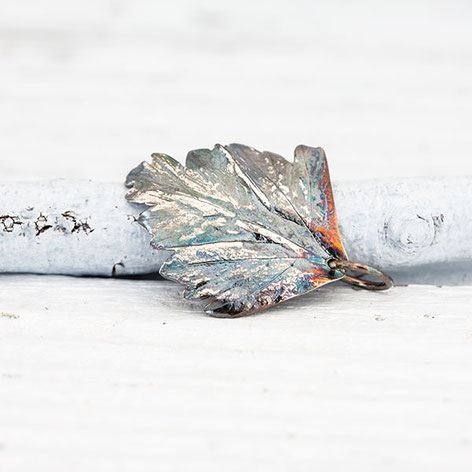 Petersilie Blatt Silber Anhänger www.goodrun.at