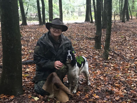 "Luise vom Belauer See" passes hunting ability trial, Photo: Robert Korff