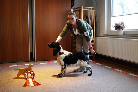 "Jolanthe vom Belauer See" winning Youth Class under Swedish judge Jens Karlsson, Photo: Ulf F. Baumann