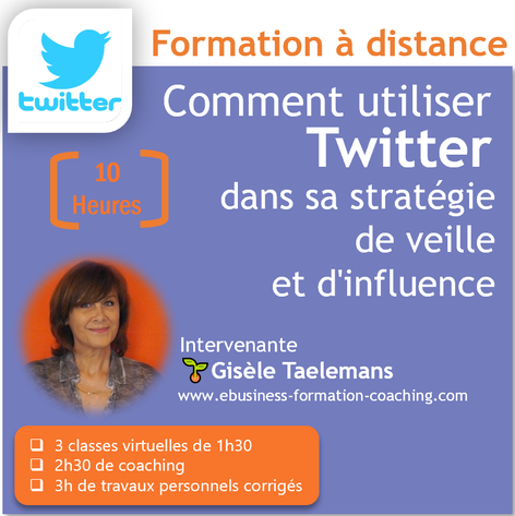 Formation à distance Twitter Gisèle Taelemans