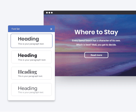 nuove combinazioni di font per il sito Dolphin